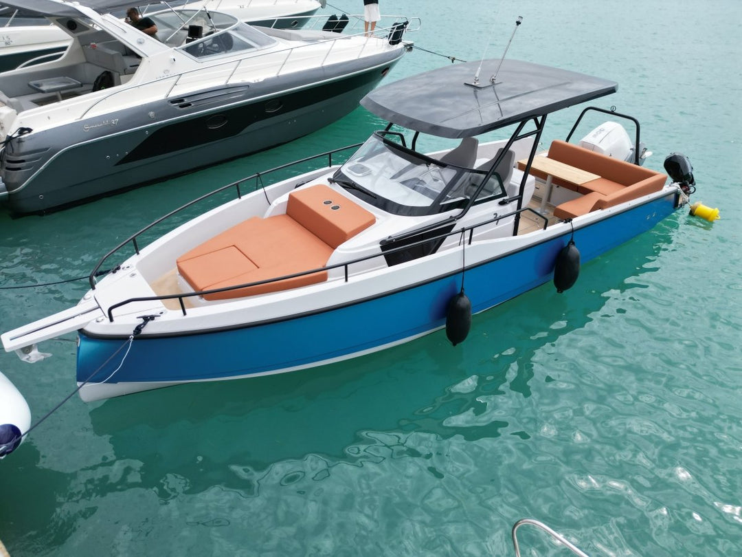 Ryck 280 "Adriana" - Pelagos Cruises - zakynthos yacht rental - private boat tours - yacht zakynthos - up front