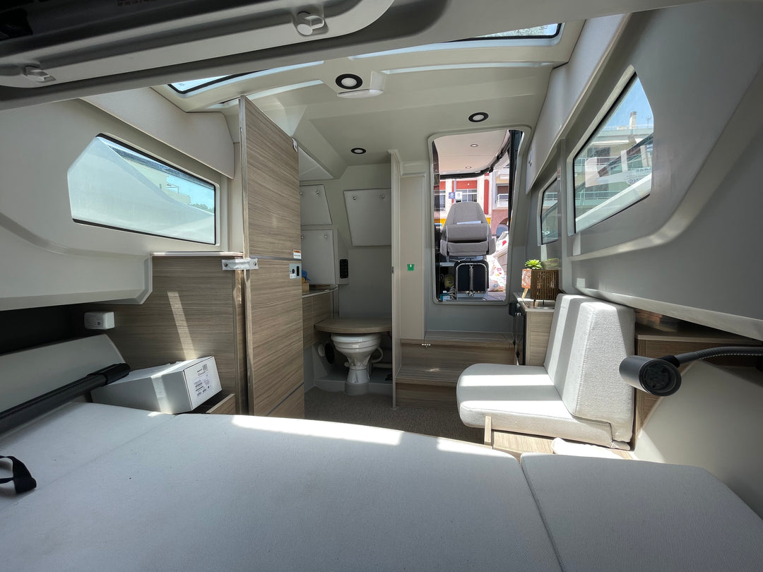SAXDOR 320GTO "Barbara" - Pelagos Cruises - zakynthos yacht rental - private boat tours - yacht zakynthos - inside cabin